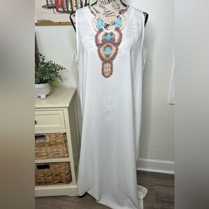 Aztec Print Maxi Dress/Cover-Up
